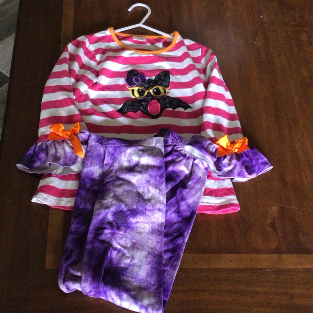Purple and Pink Bat girls 2 piece